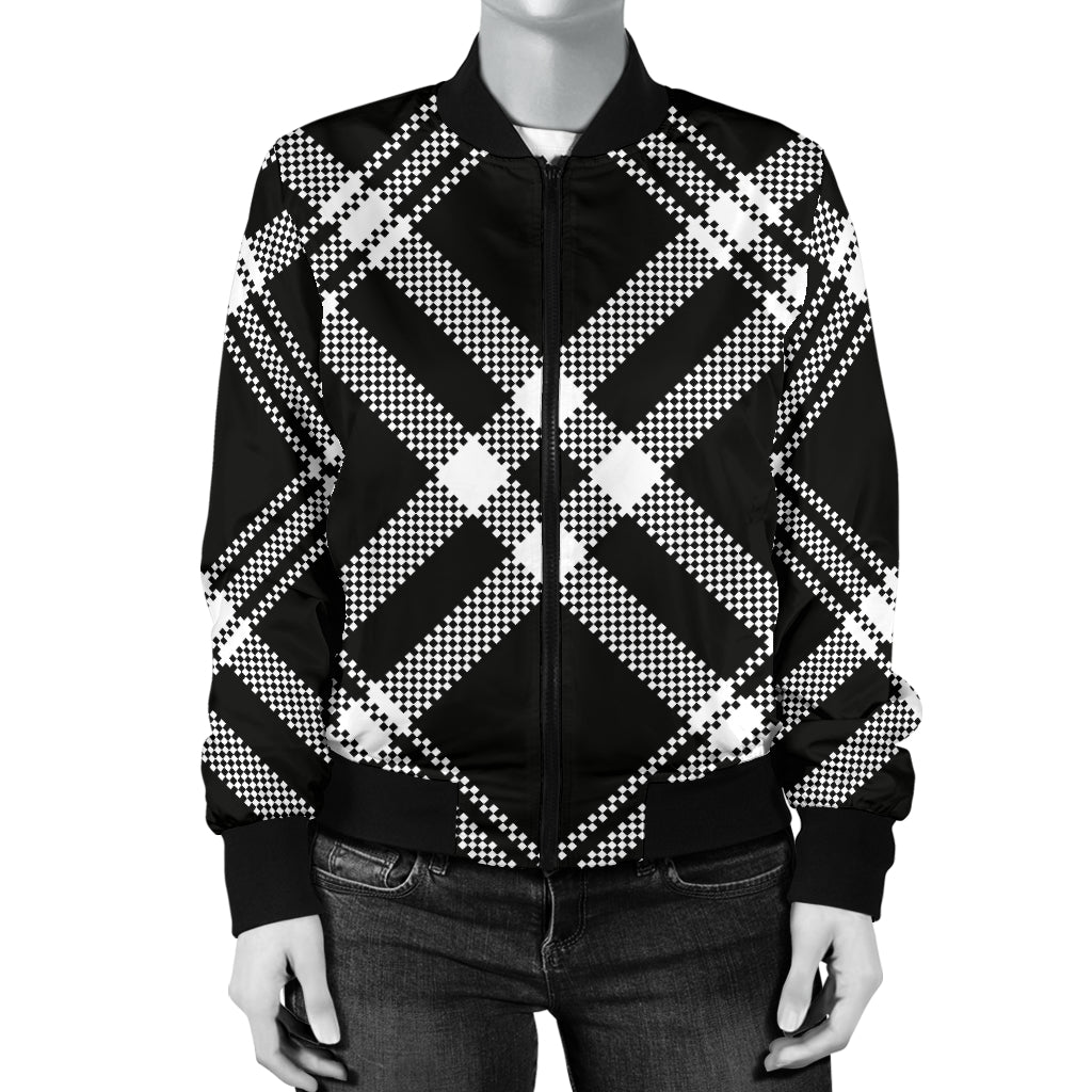 Madras Pattern Print Design 03 Women's Bomber Jacket