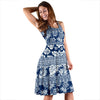 Hawaiian Themed Pattern Print Design H020 Midi Dress