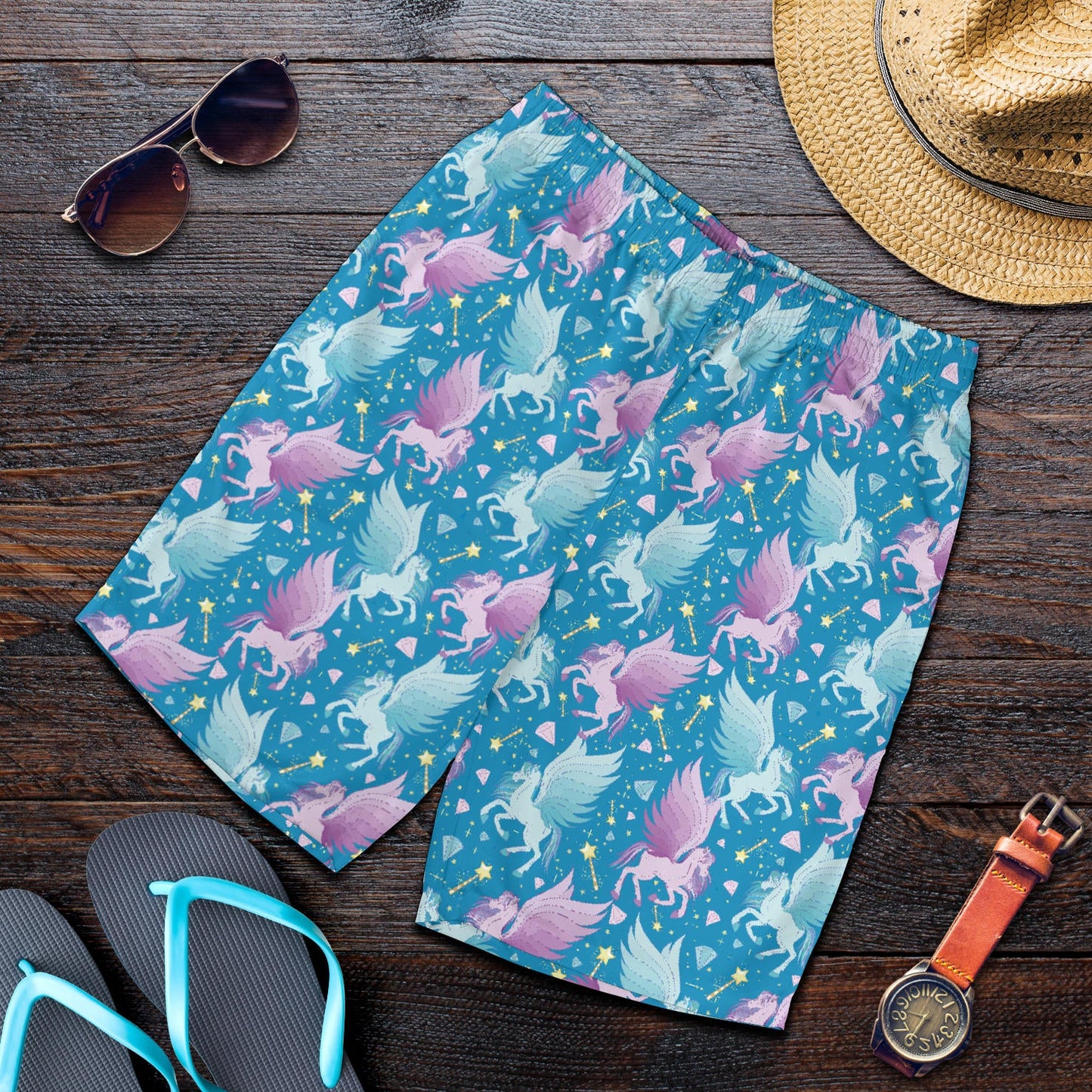 Pegasus Pattern Print Design 04 Mens Shorts