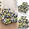 Yellow Plumeria Hawaiian Flowers Armchair Slipcover