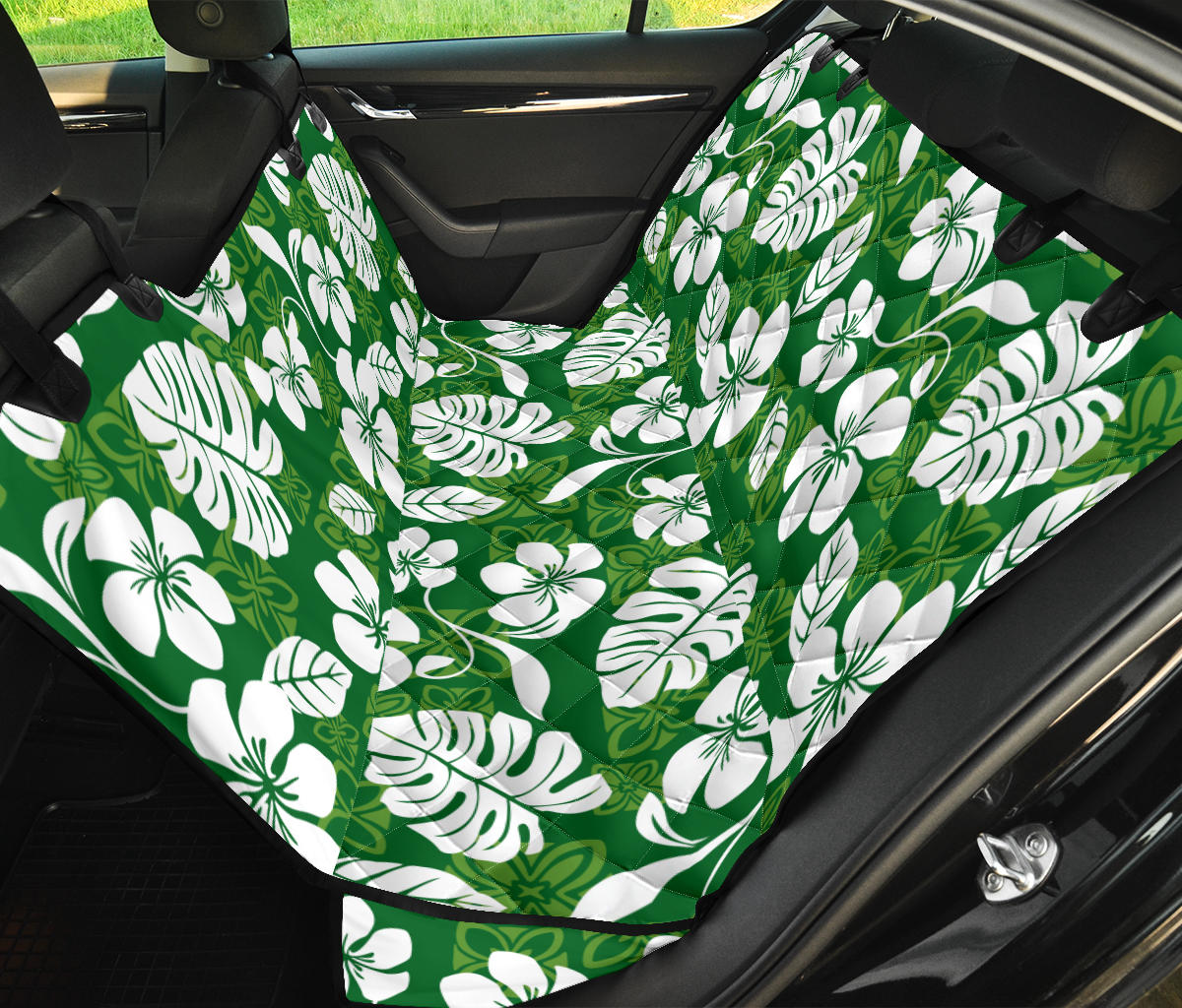 Hawaiian Themed Pattern Print Design H016 Rear Dog  Seat Cover