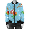 Reindeer cute Pattern Print Design 02 Women's Bomber Jacket