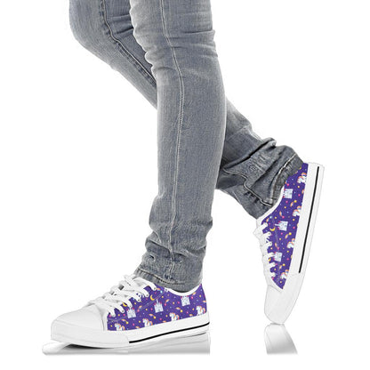 Unicorn Casttle White Bottom Low Top Shoes