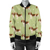 Beagle Pattern Print Design 07 Women's Bomber Jacket