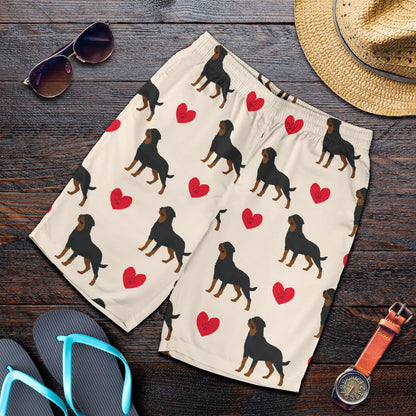 Rottweiler Pattern Print Design A02 Mens Shorts