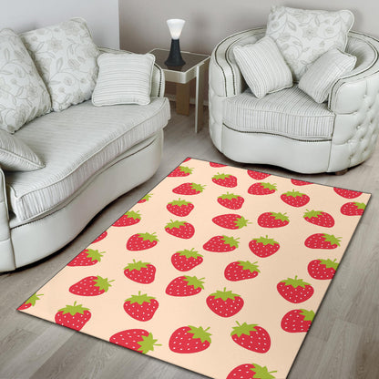 Strawberry Pattern Print Design SB02 Area Rugs