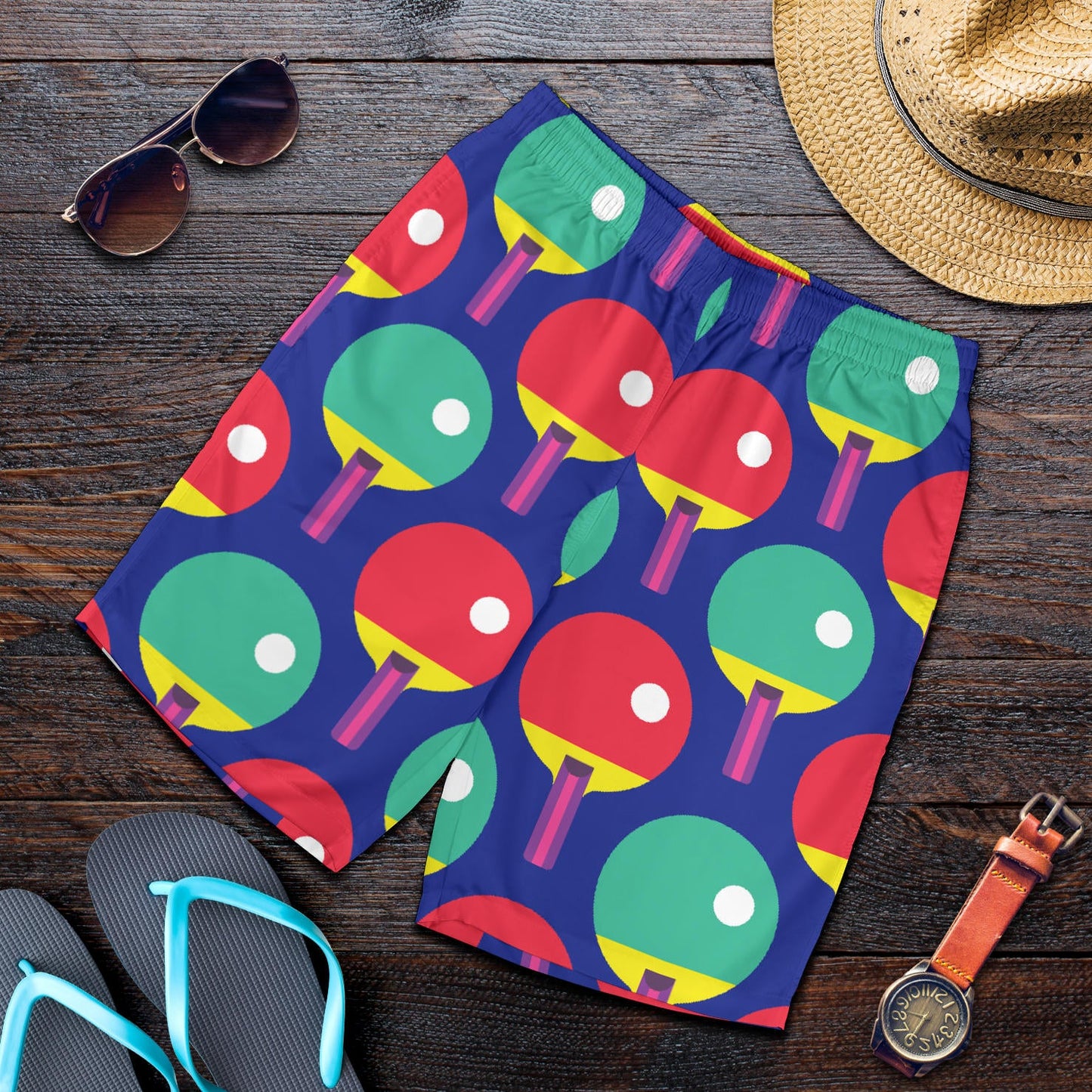 Ping Pong Pattern Print Design A03 Mens Shorts