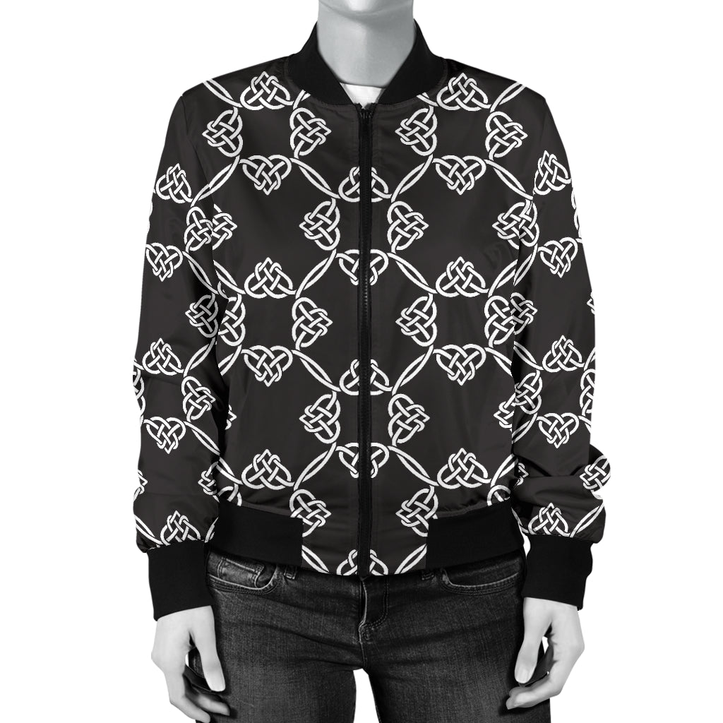 Celtic Pattern Print Design 06 Women's Bomber Jacket