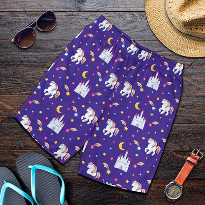 Unicorn Casttle Mens Shorts