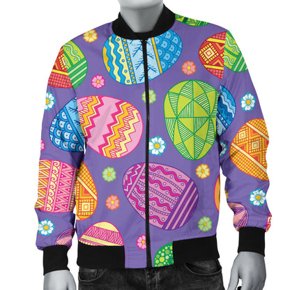 Easter Eggs Pattern Print Design RB010 Men Bomber Jacket