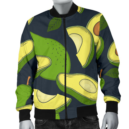 Avocado Pattern Print Design AC013 Men Bomber Jacket