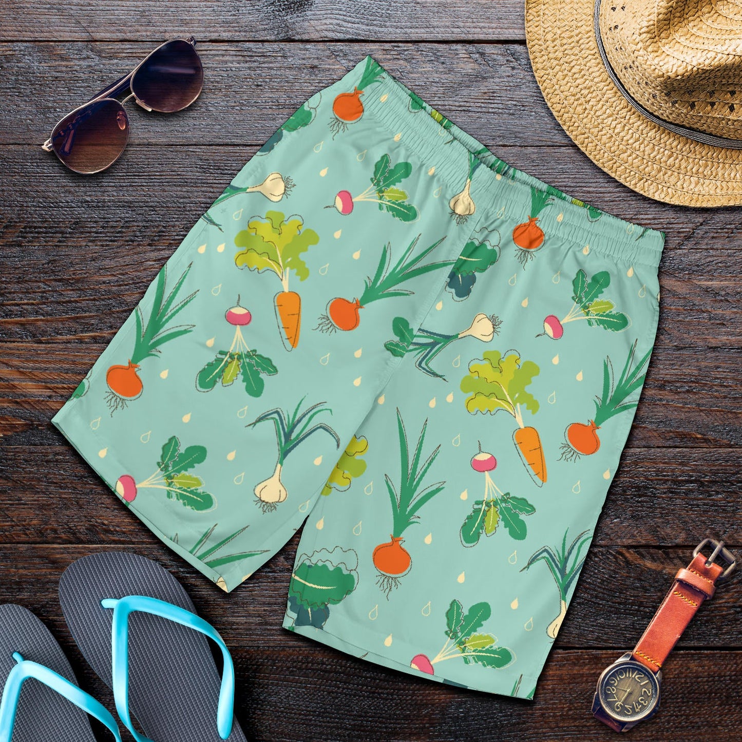 Radish Pattern Print Design A01 Mens Shorts
