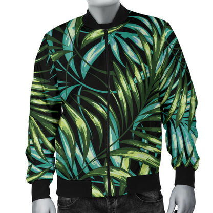 Tropical Flower Pattern Print Design TF08 Men Bomber Jacket