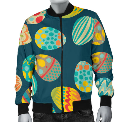 Easter Eggs Pattern Print Design RB09 Men Bomber Jacket