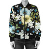 Anemone Pattern Print Design AM03 Women Bomber Jacket