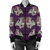 Leopard Pattern Print Design 01 Women's Bomber Jacket