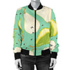 Pear Pattern Print Design PE04 Women Bomber Jacket