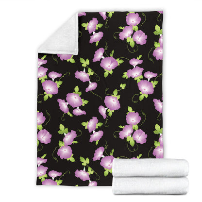 Morning Glory Pattern Print Design MG02 Fleece Blanket