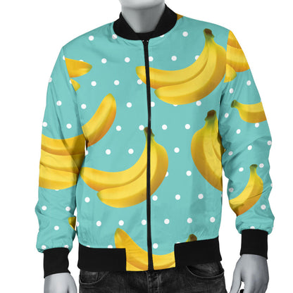 Banana Pattern Print Design BA02 Men Bomber Jacket