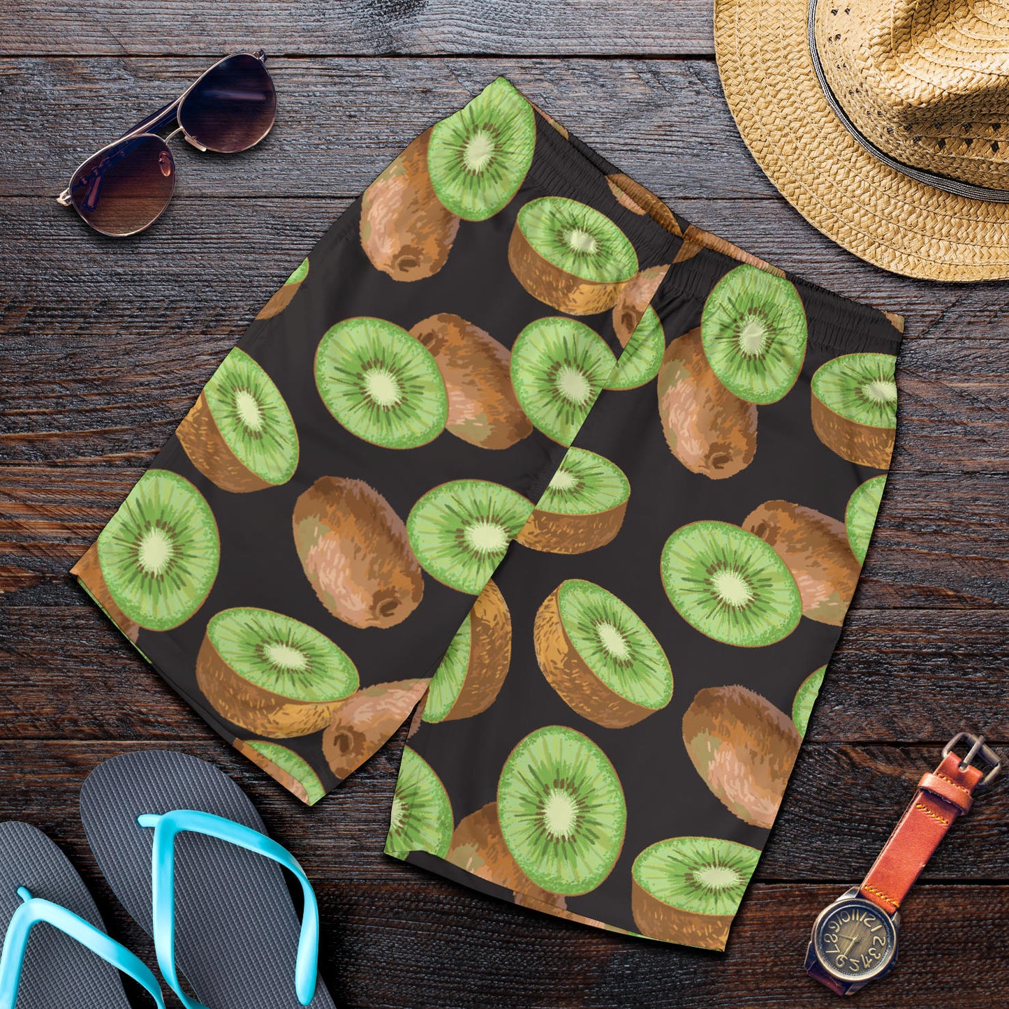 Kiwi Pattern Print Design KW03 Mens Shorts