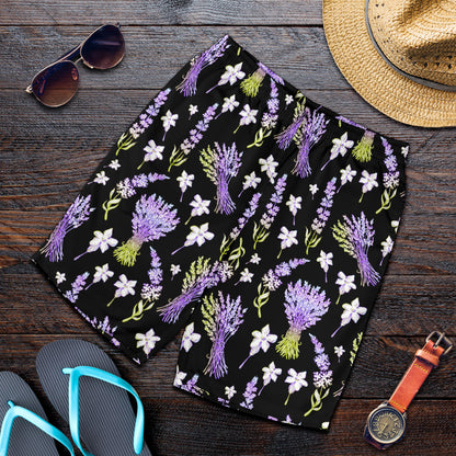 Lavender Pattern Print Design LV04 Mens Shorts