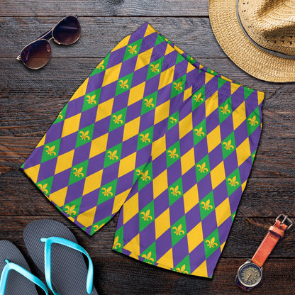 Mardi Gras Pattern Print Design 05 Mens Shorts