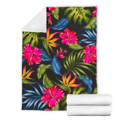 Bird Of Paradise Pattern Print Design BOP014 Fleece Blanket