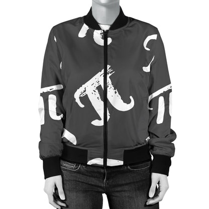 Pi Day Pattern Print Design A02 Women's Bomber Jacket