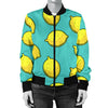 Lemon Pattern Print Design LM04 Women Bomber Jacket