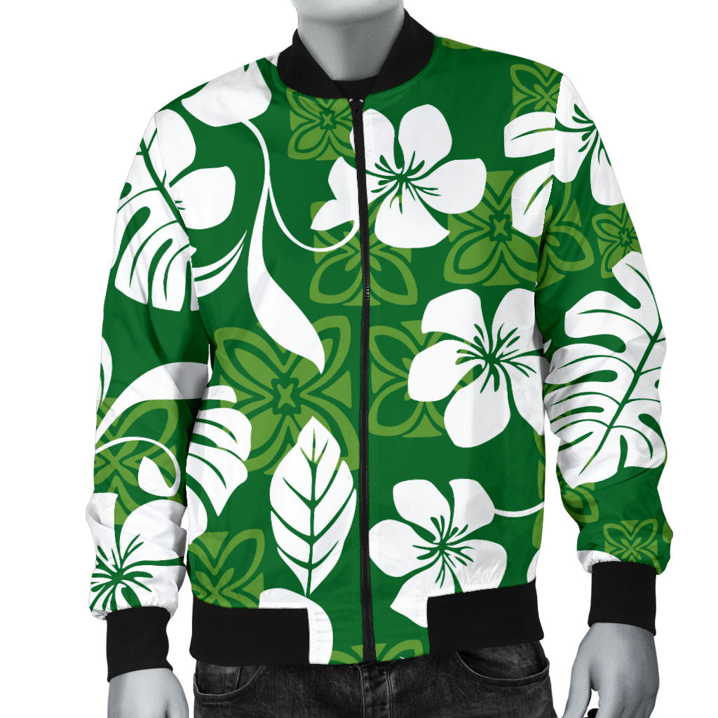 Hawaiian Themed Pattern Print Design H016 Men Bomber Jacket