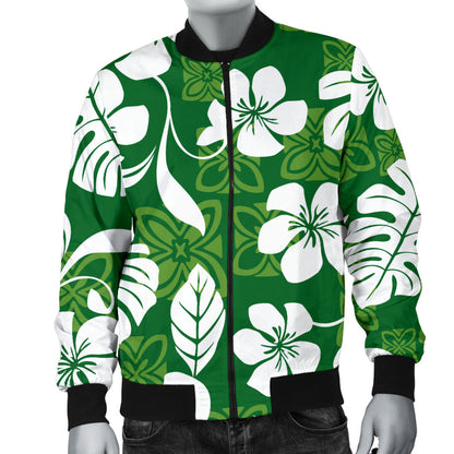 Hawaiian Themed Pattern Print Design H016 Men Bomber Jacket