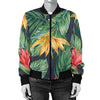 Bird Of Paradise Pattern Print Design BOP09 Women Bomber Jacket