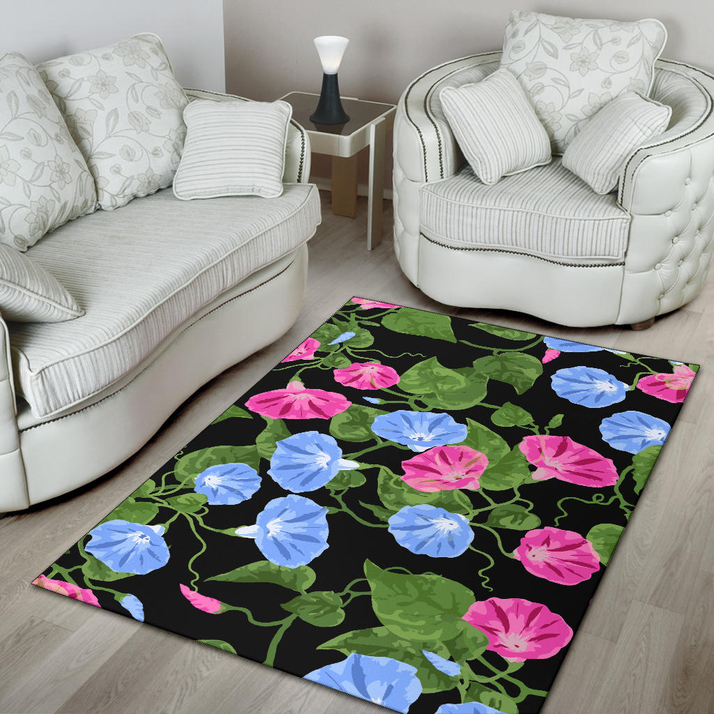 Morning Glory Pattern Print Design MG04 Area Rugs