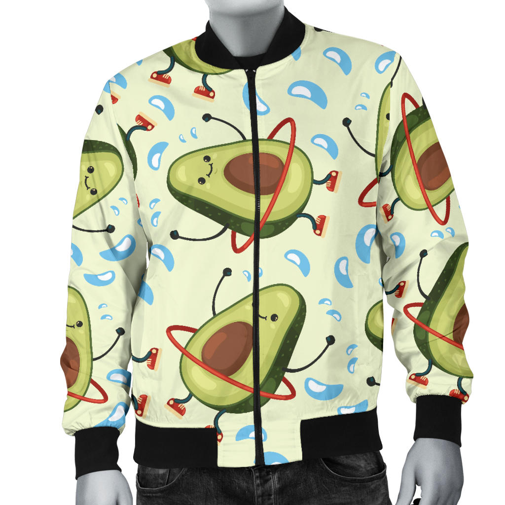 Avocado Pattern Print Design AC02 Men Bomber Jacket