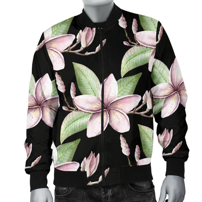 Plumeria Pattern Print Design PM02 Men Bomber Jacket