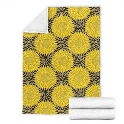 Sunflower Pattern Print Design SF06 Fleece Blanket