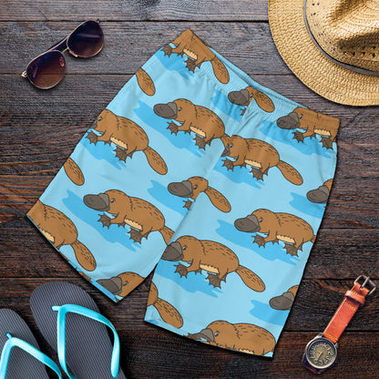 Platypus Pattern Print Design A02 Mens Shorts