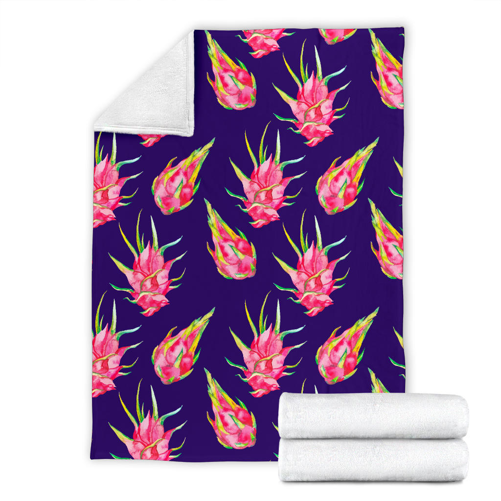 Dragonfruit Pattern Print Design DF02 Fleece Blanket