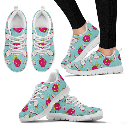 Dragonfruit Pattern Print Design DF01 Sneakers White Bottom Shoes