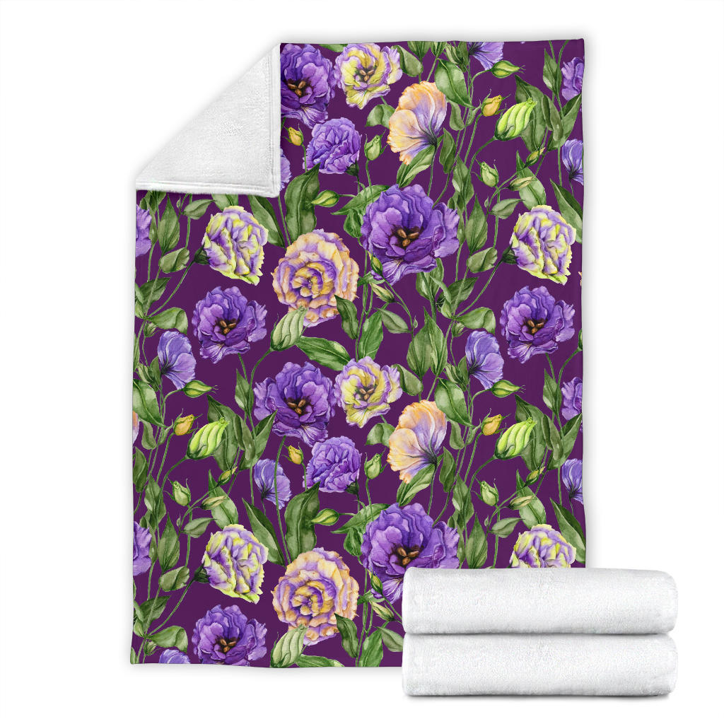 Lisianthus Pattern Print Design LT03 Fleece Blanket