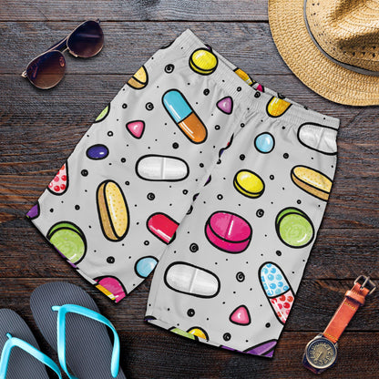 Pill Pattern Print Design A04 Mens Shorts