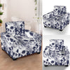 Skull Floral Beautiful Armchair Slipcover