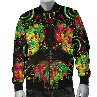 lotus Boho Pattern Print Design LO09 Men Bomber Jacket