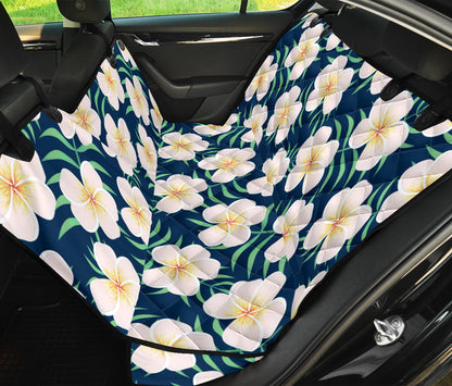 Pink Plumeria Pattern Print Design PM019 Rear Dog  Seat Cover