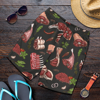 Meat Pattern Print Design 02 Mens Shorts