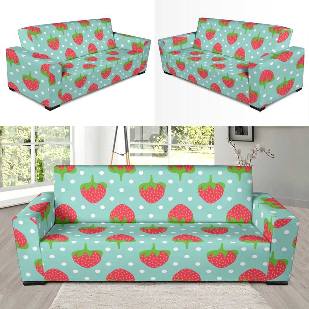 Strawberry Pattern Print Design SB06 Sofa Slipcover