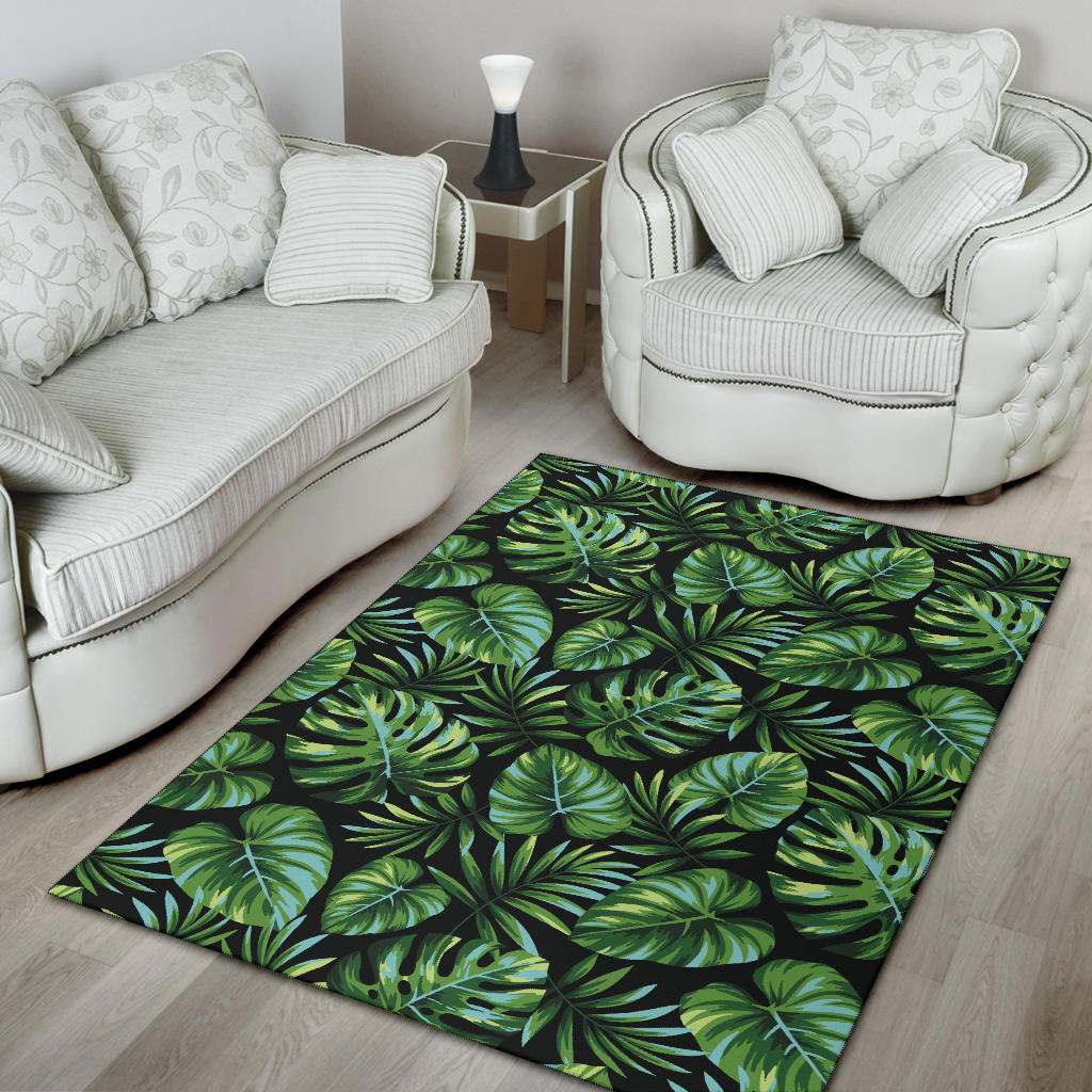 Palm Leaves Pattern Print Design PL013 Area Rugs