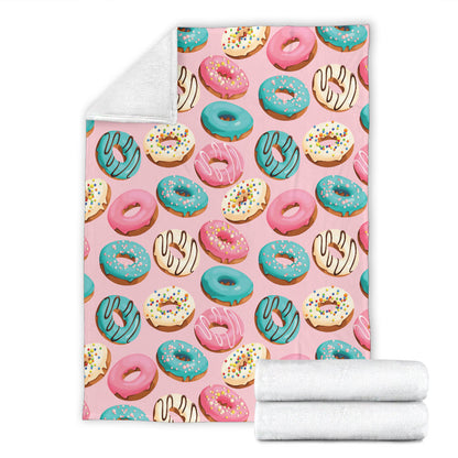 Donut Pattern Print Design DN06 Fleece Blanket