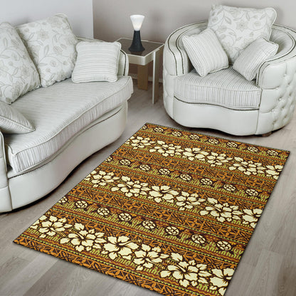 Hawaiian Themed Pattern Print Design H015 Area Rugs