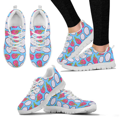 Dragonfruit Pattern Print Design DF04 Sneakers White Bottom Shoes